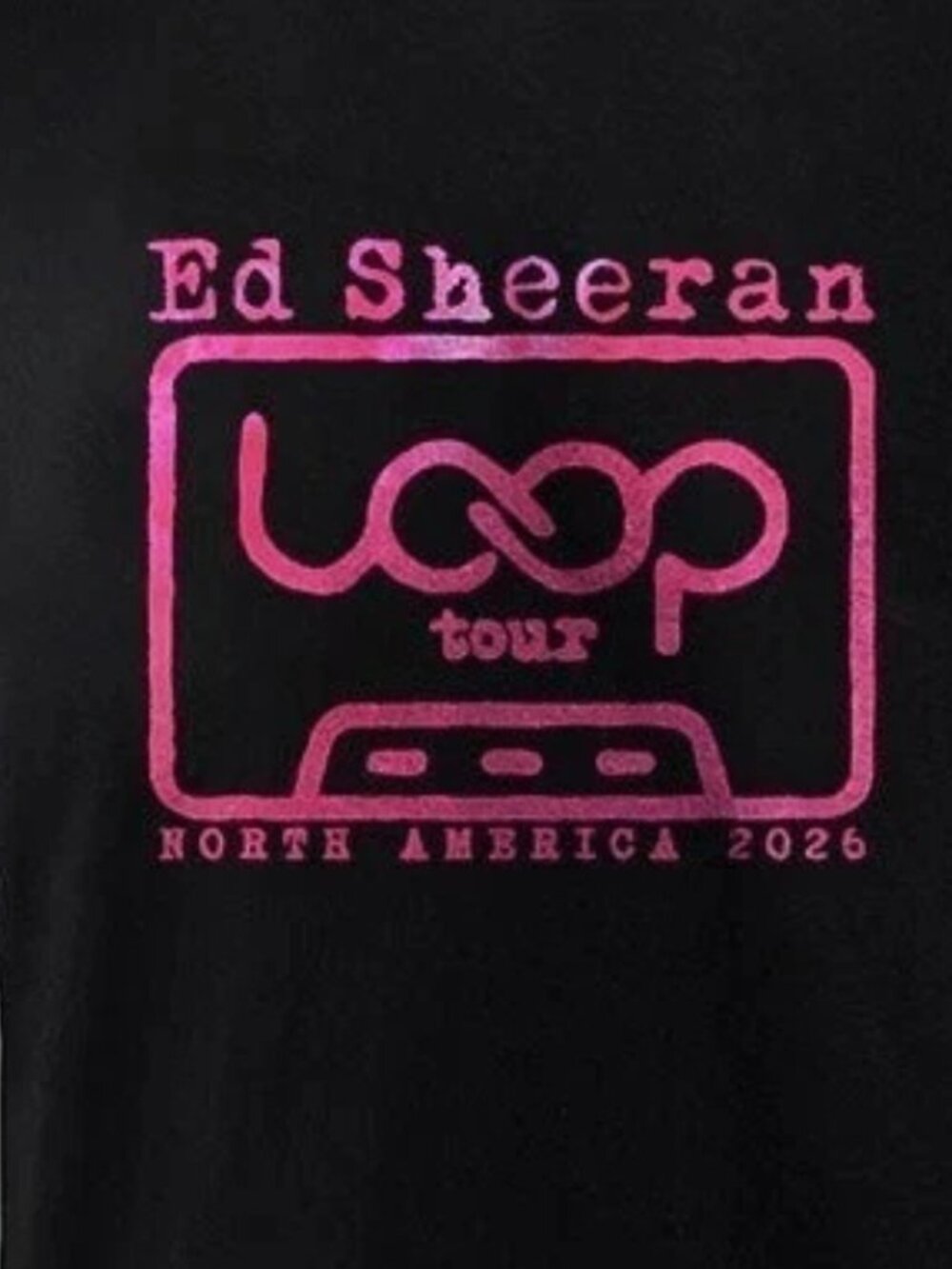 Vintage Ed Sheeran 'Loop Tour 2026 Graphic Black t-shirt - Picture 2 of 3